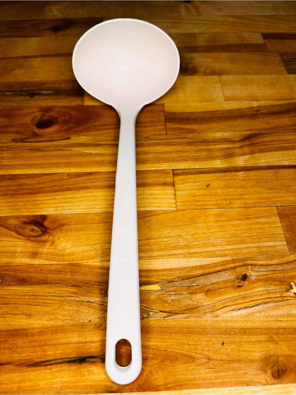 Vintage White PYREX Accessories Ladle USA Made 2109-2